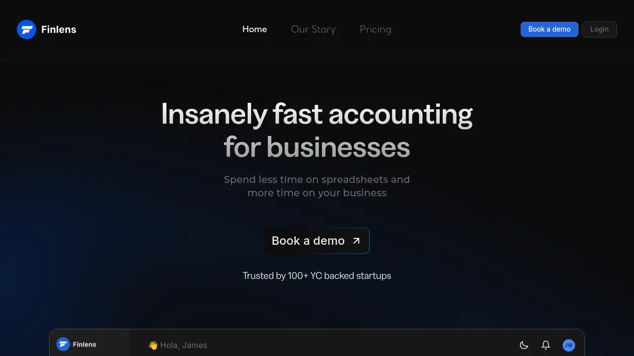 Screenshot of Finlens