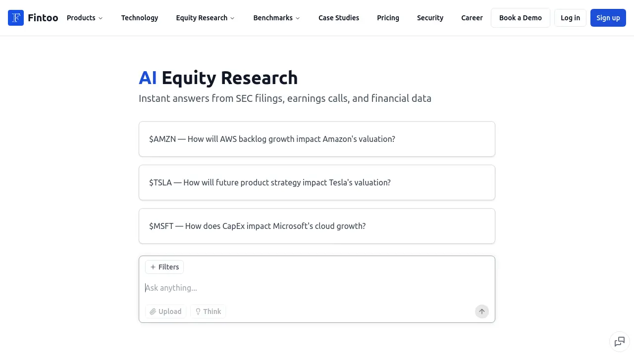 Screenshot of Fintool