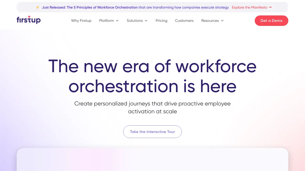 Screenshot of Firstup