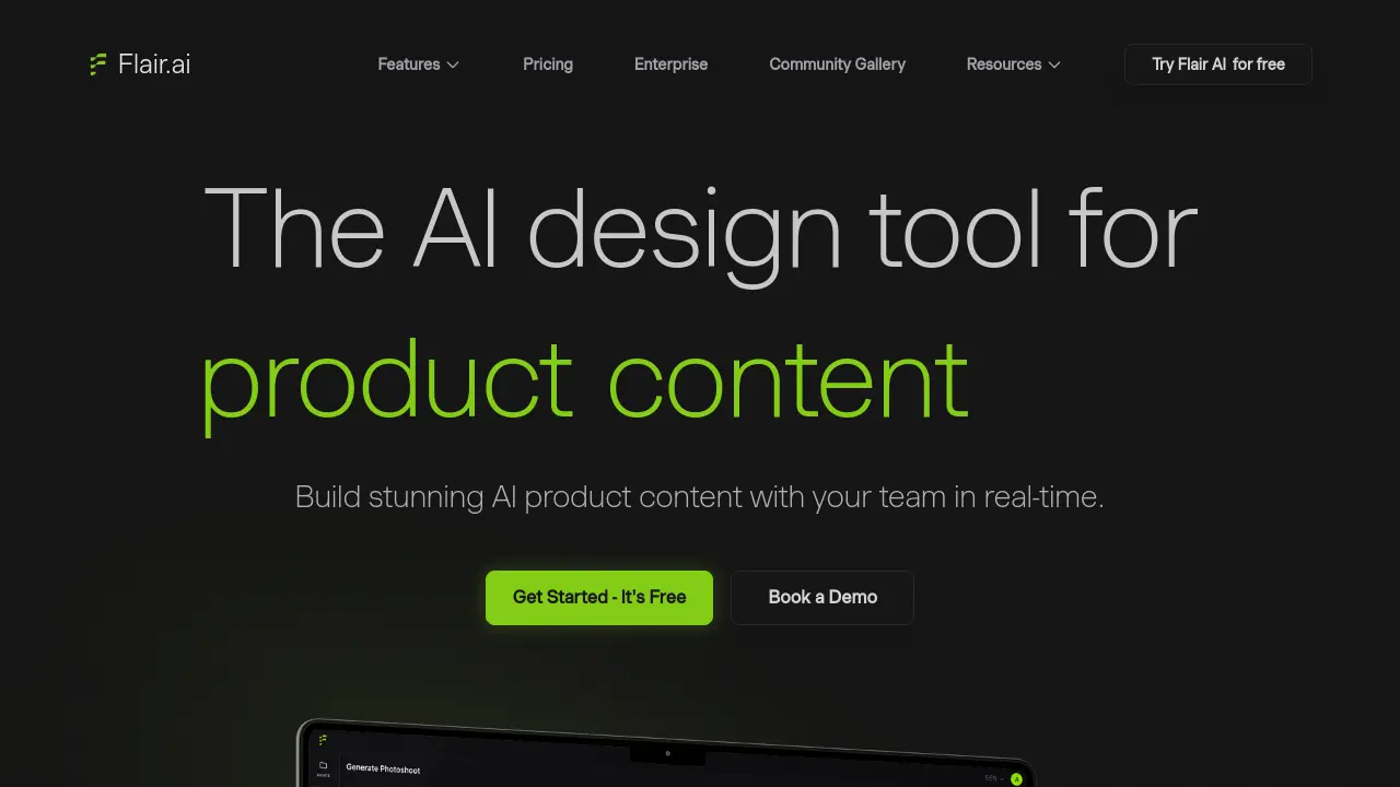 Screenshot of Flair.ai