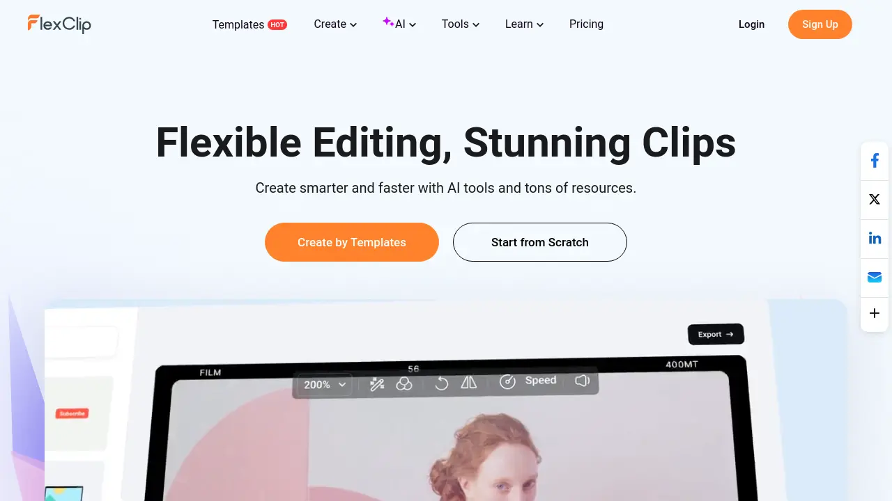 Screenshot of FlexClip
