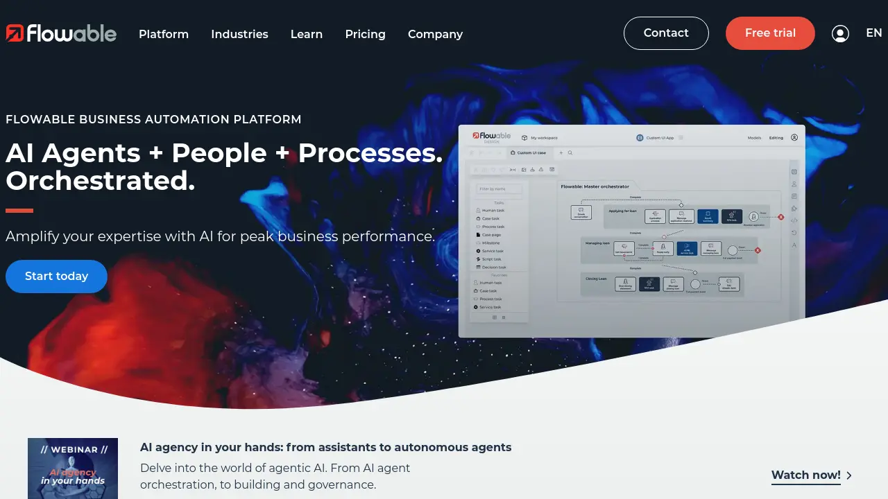 Screenshot of Flowable