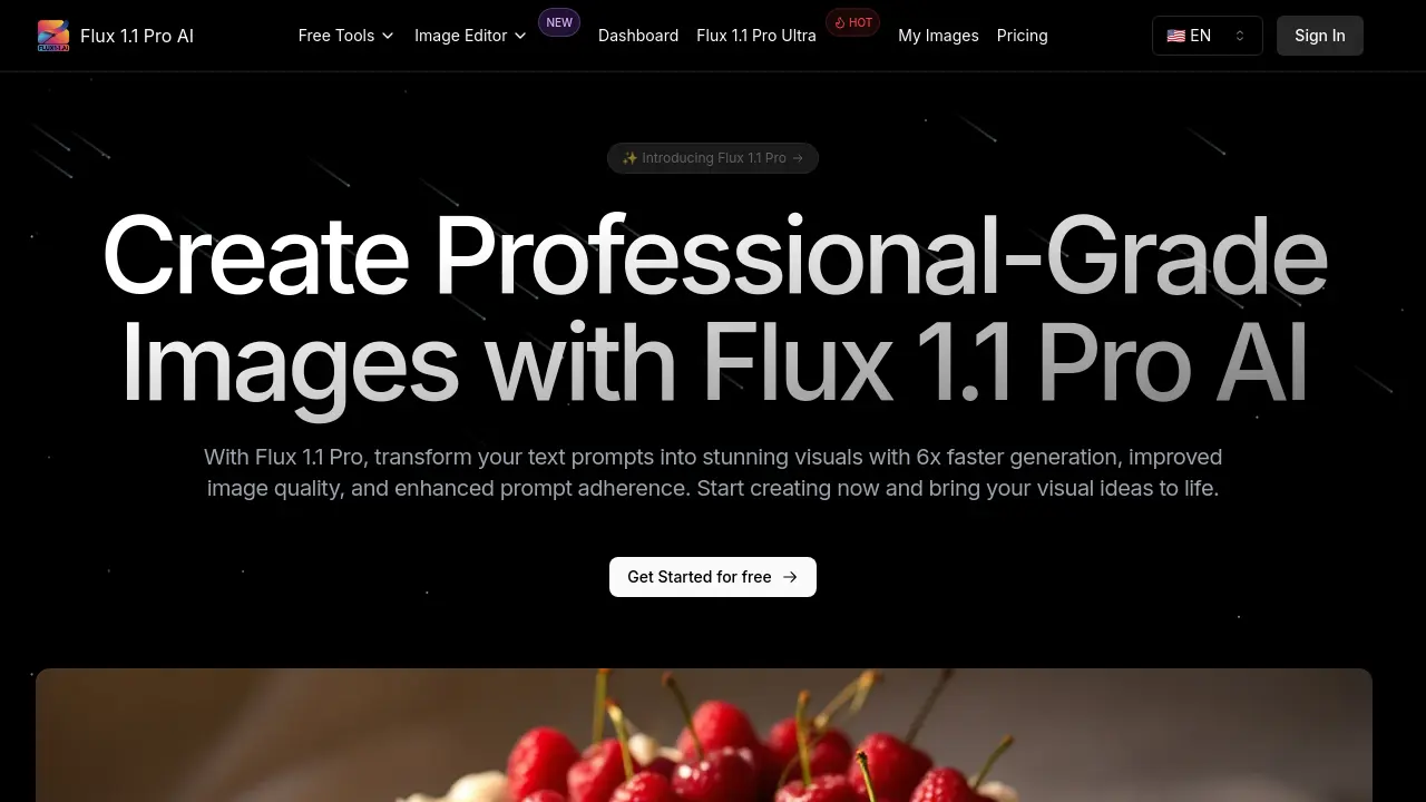 Screenshot of Flux 1.1 Pro AI