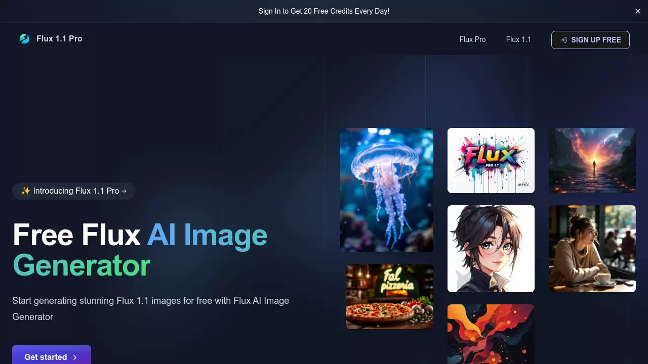 Screenshot of Flux 1.1 Pro Image Generator