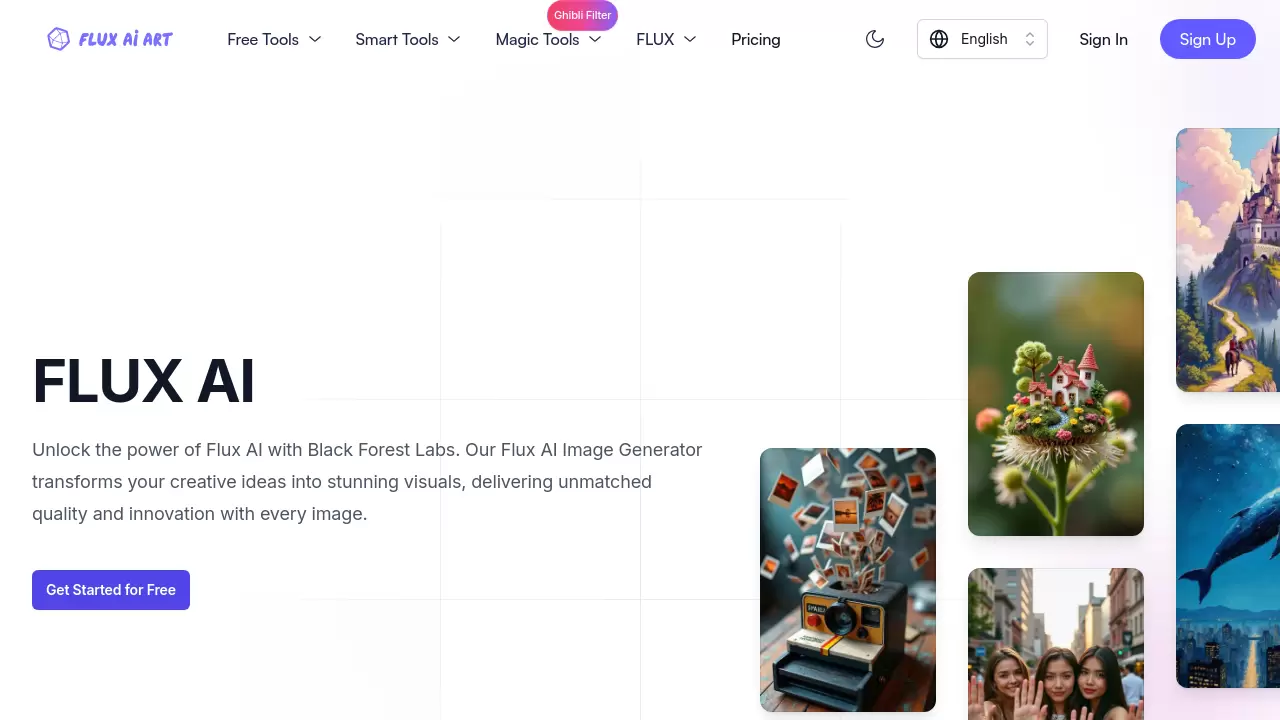 Screenshot of FLUX AI
