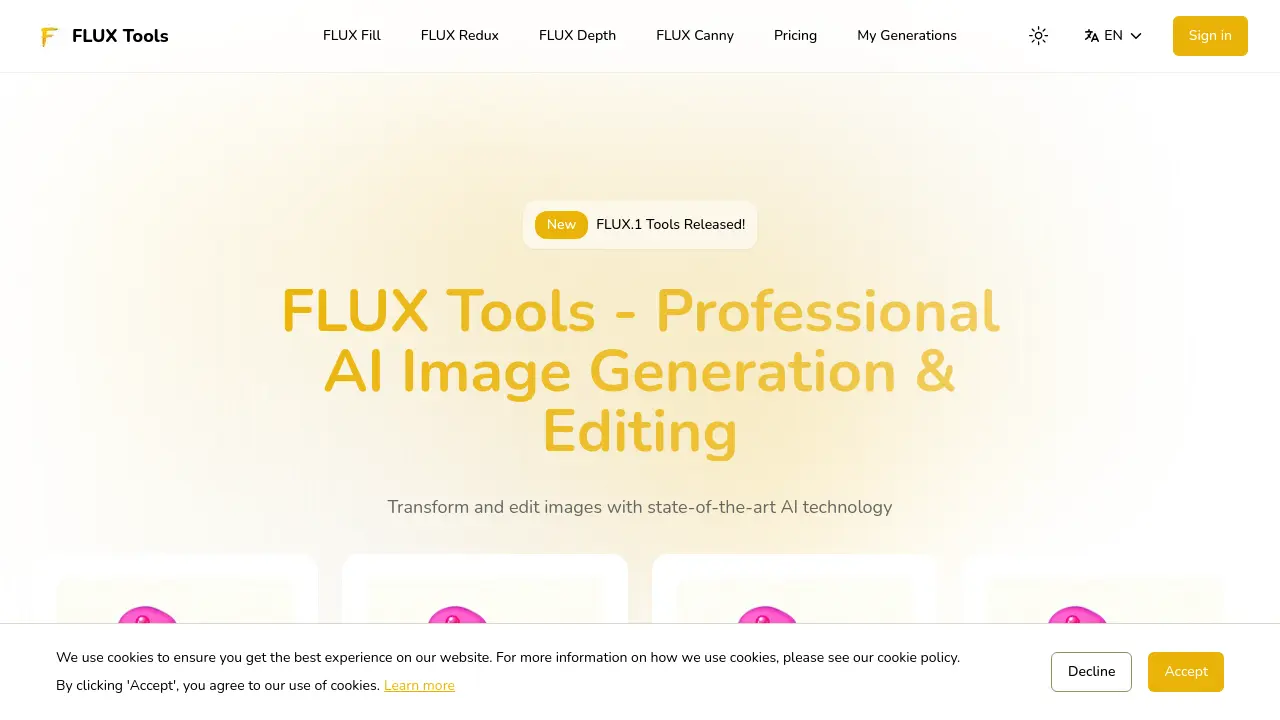 Screenshot of fluxtools.ai