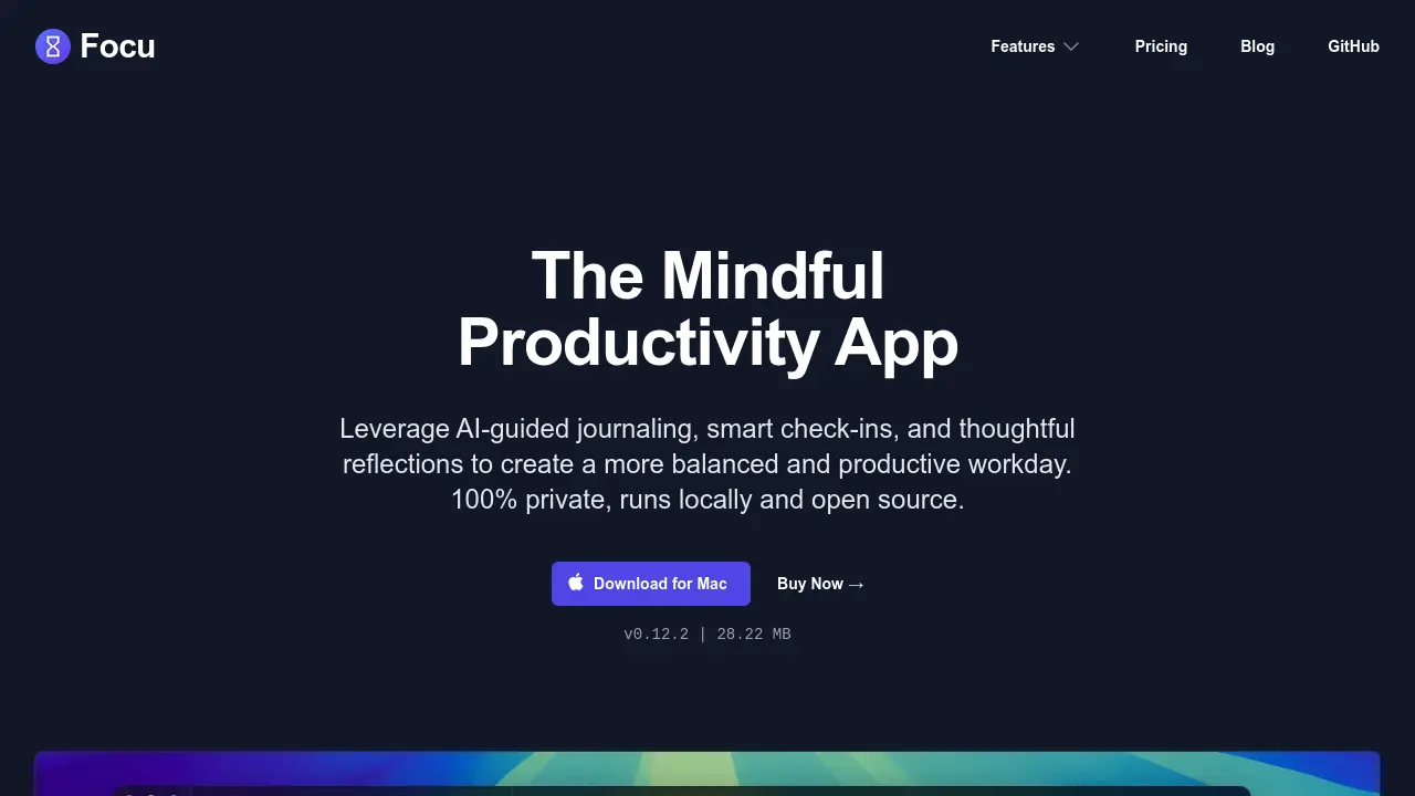 Screenshot of Focu