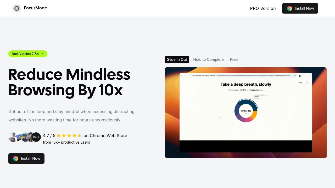 Screenshot of FocusMode
