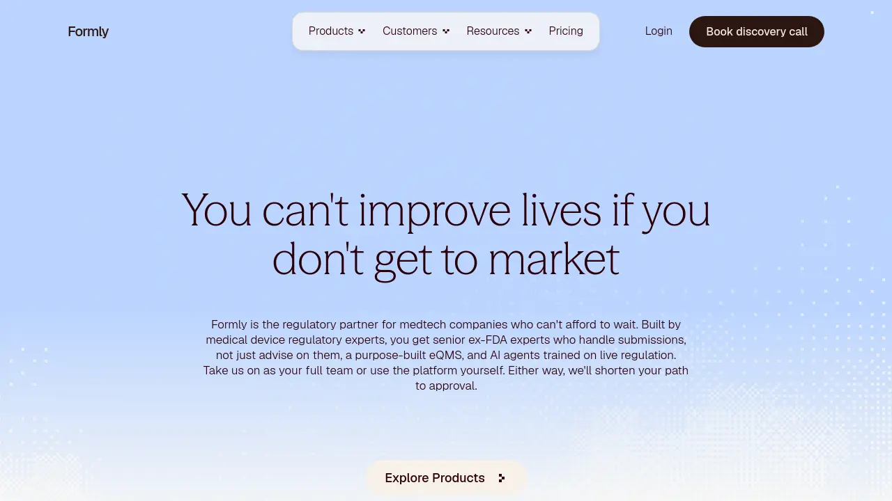 Screenshot of FormlyAI