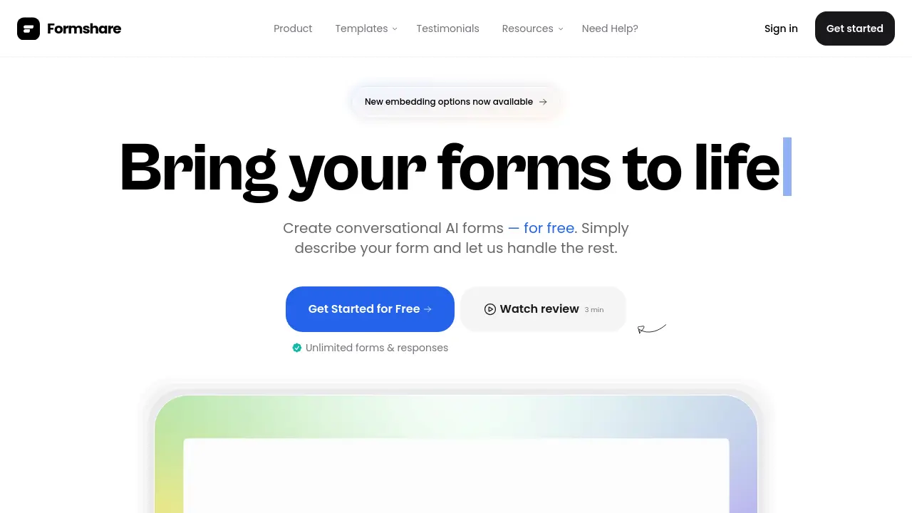 Screenshot of Formshare