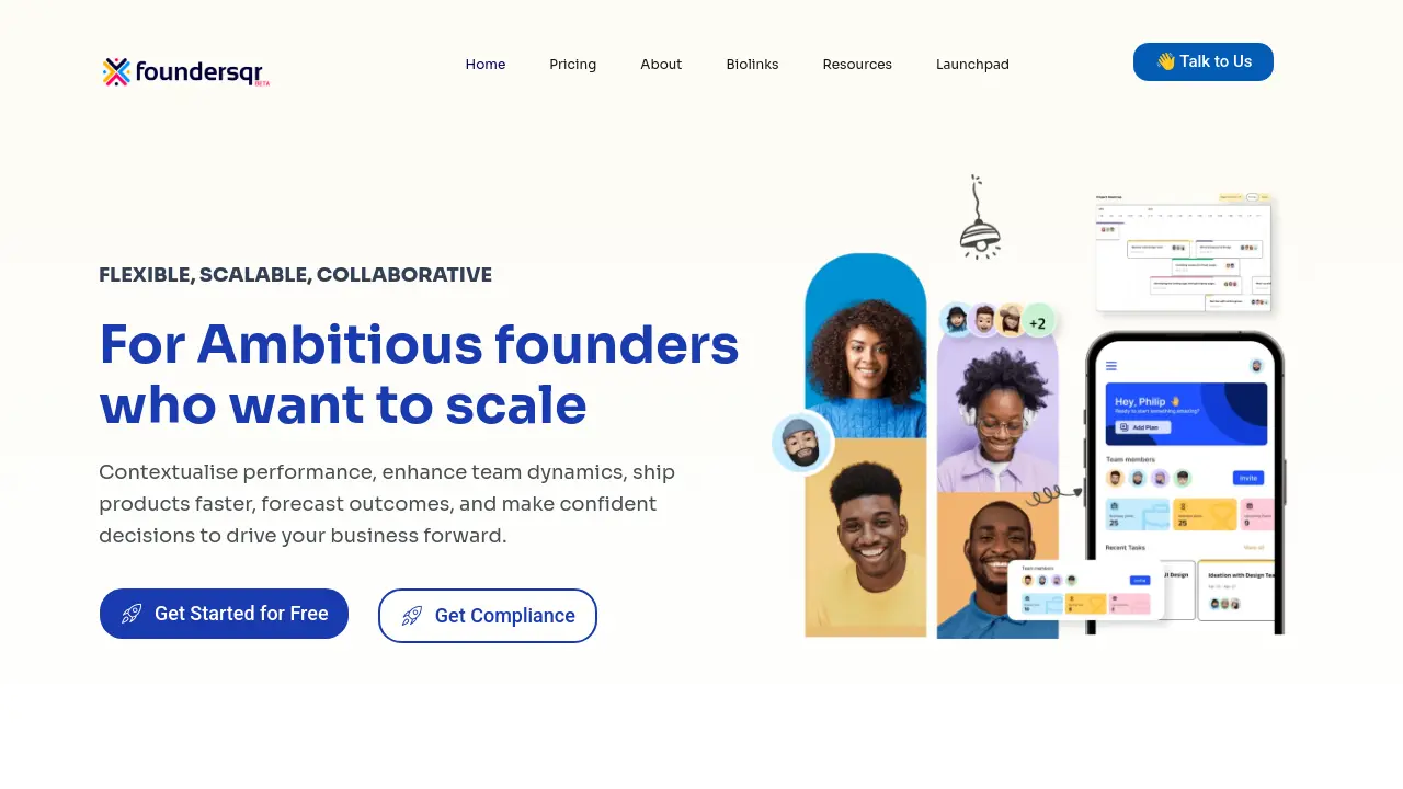 Screenshot of Foundersqr