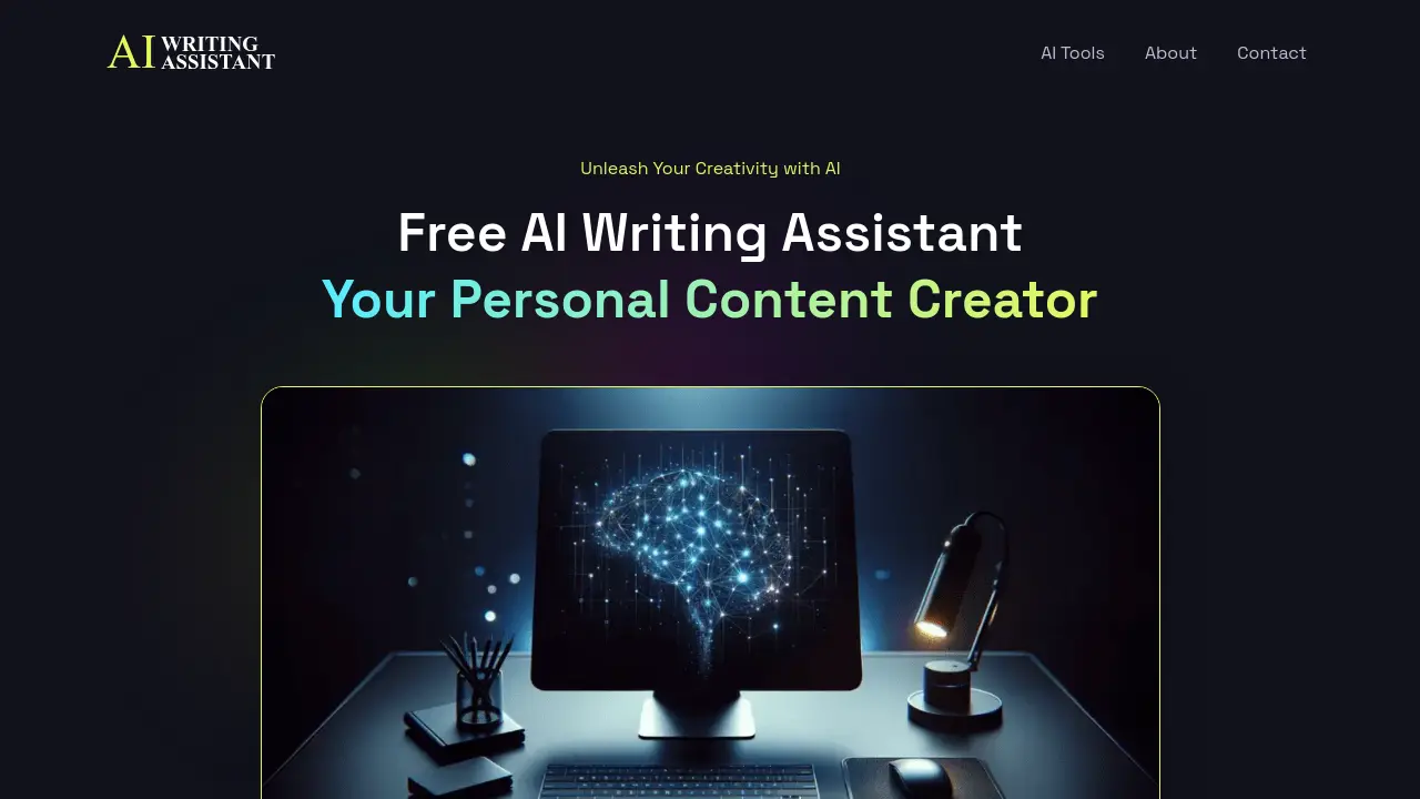 Screenshot of Free AI Writing Assistant
