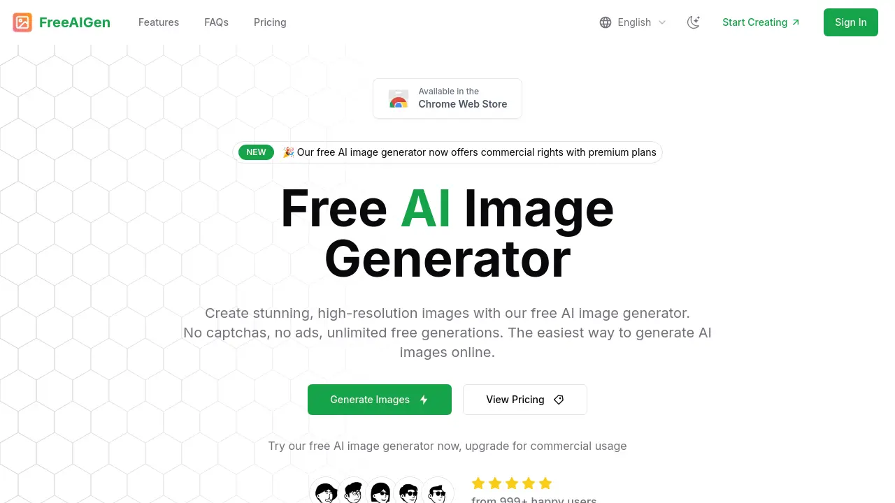 Screenshot of FreeAIGen