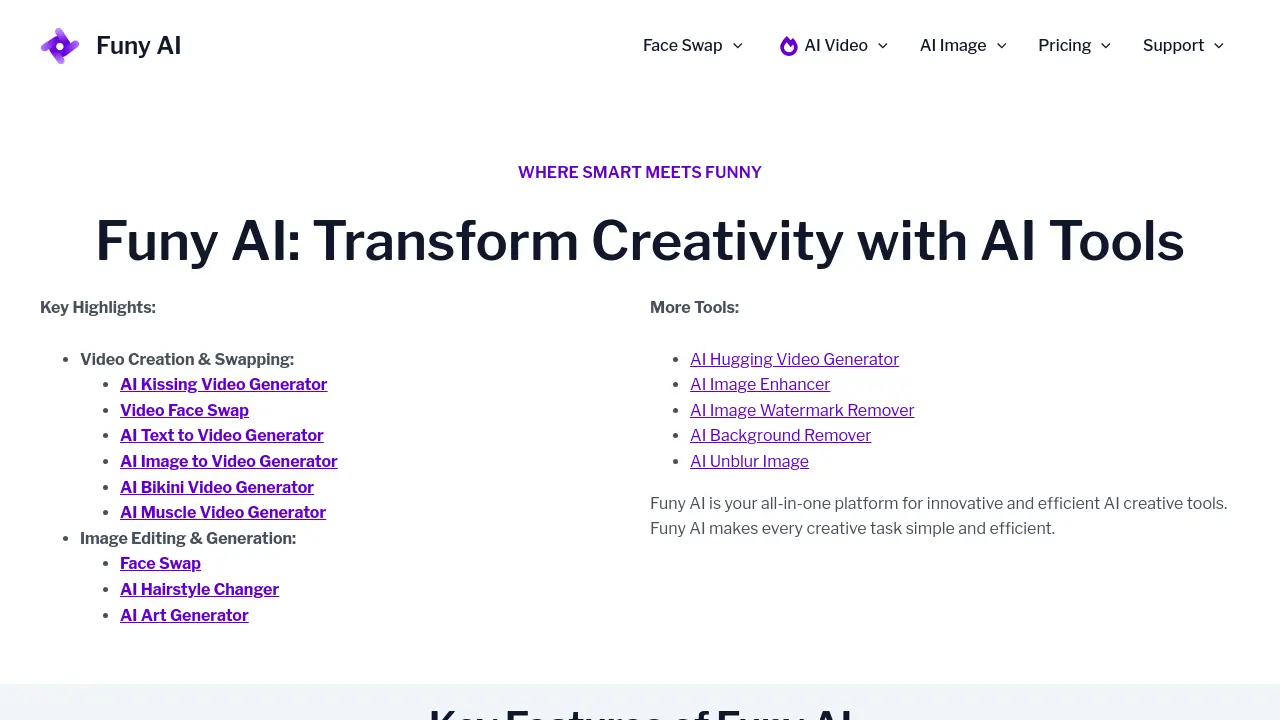 Screenshot of Funy AI