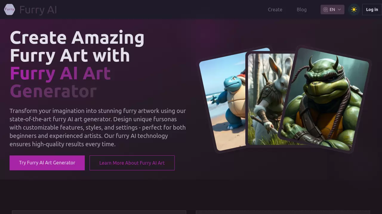 Screenshot of Furry AI