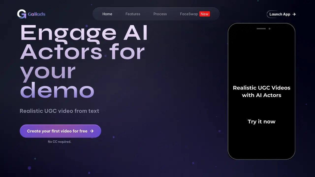 Screenshot of Galiads AI