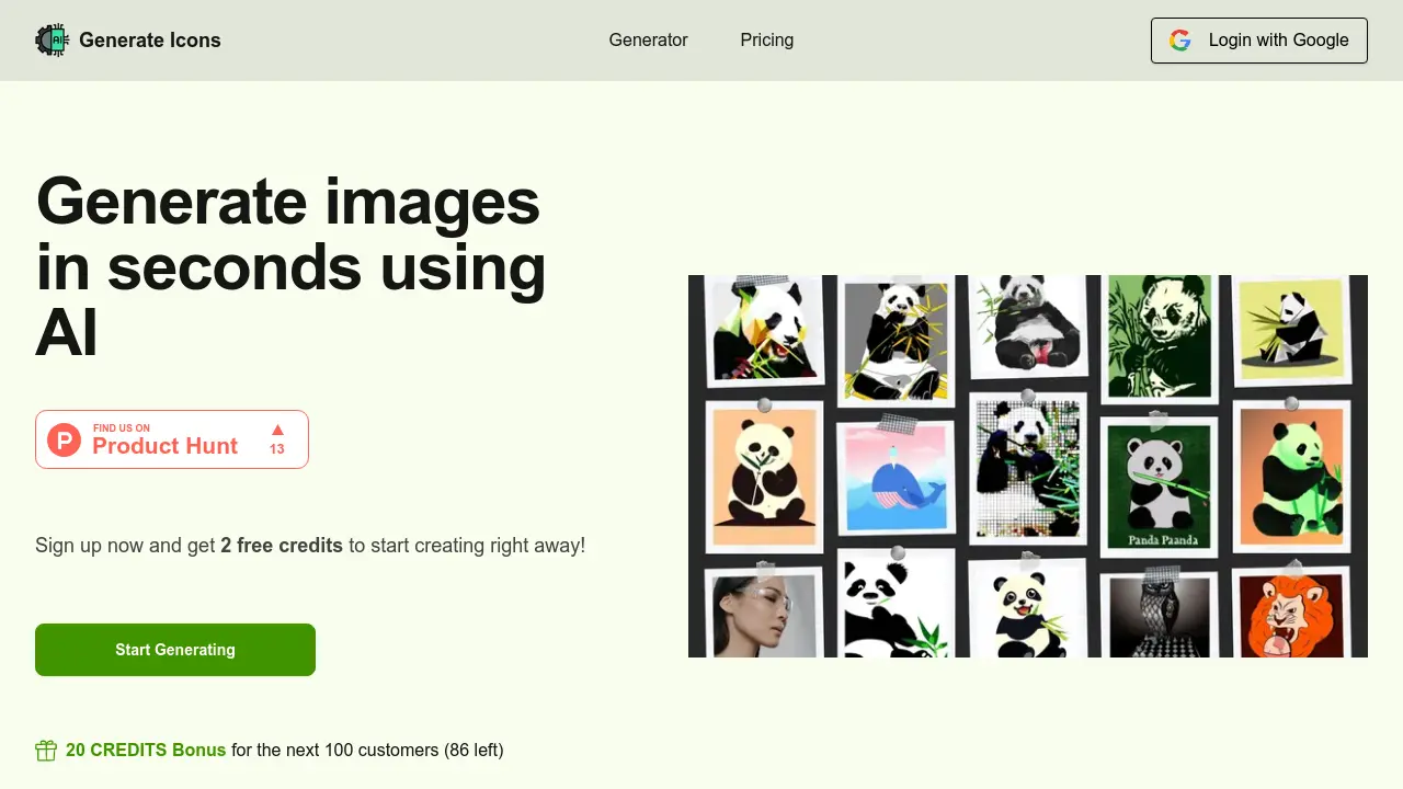 Screenshot of Generate Icons