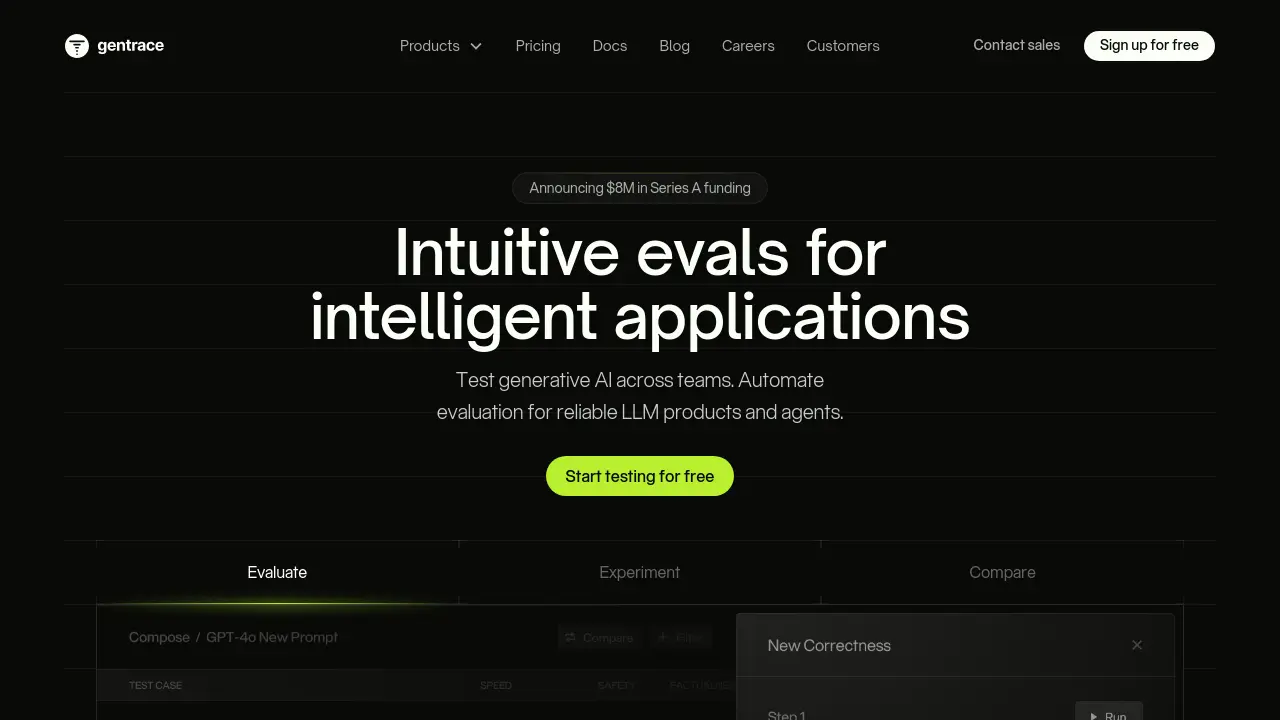 Screenshot of Gentrace