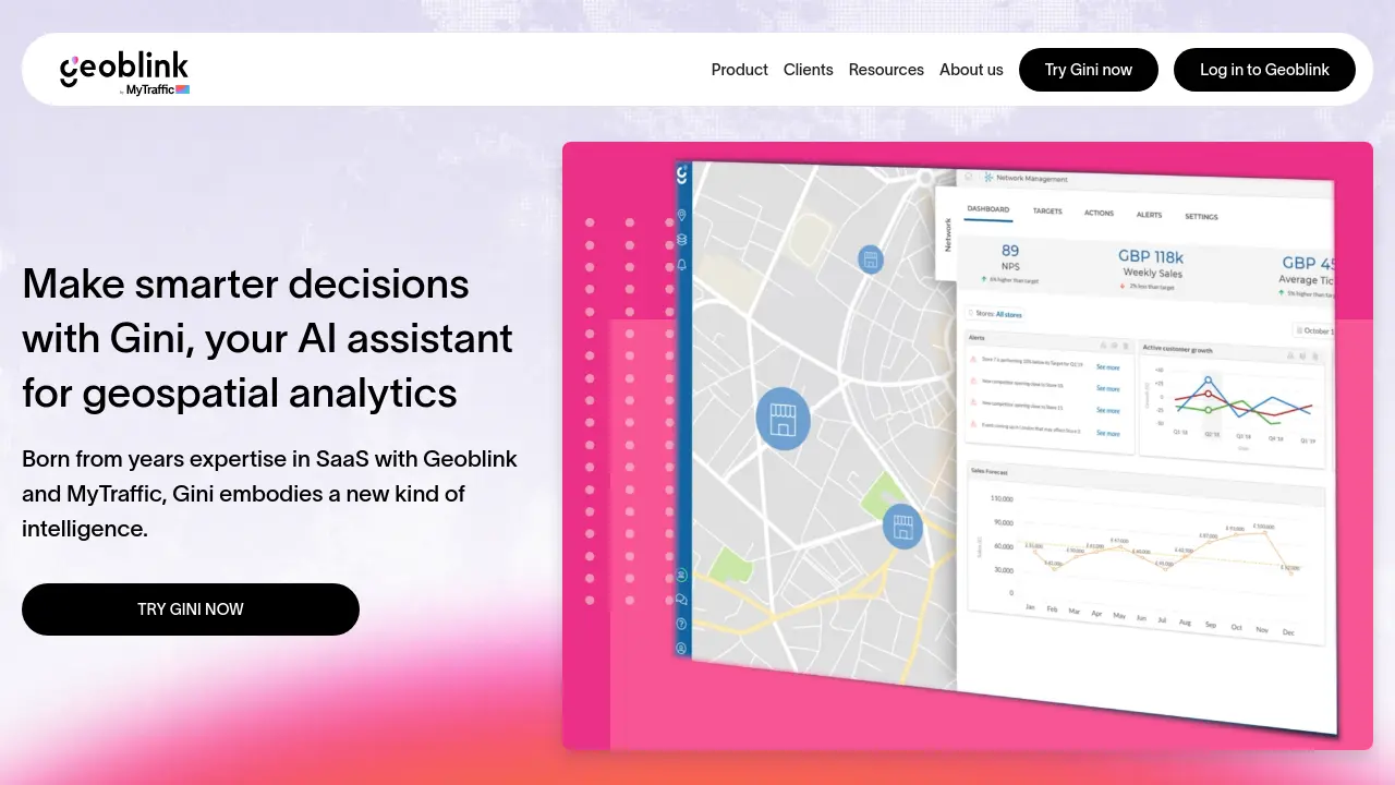 Screenshot of Geoblink (with Gini)