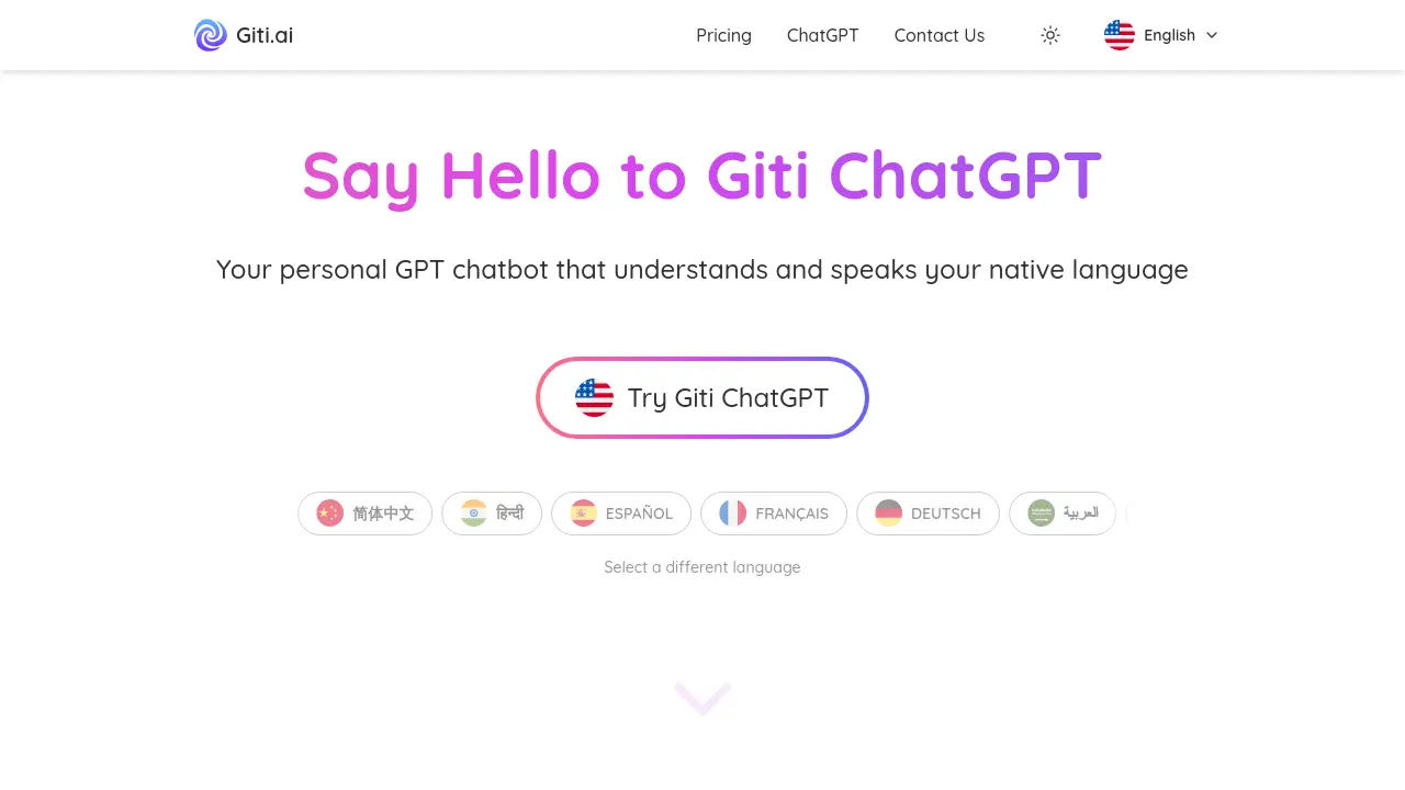 Screenshot of Giti.ai