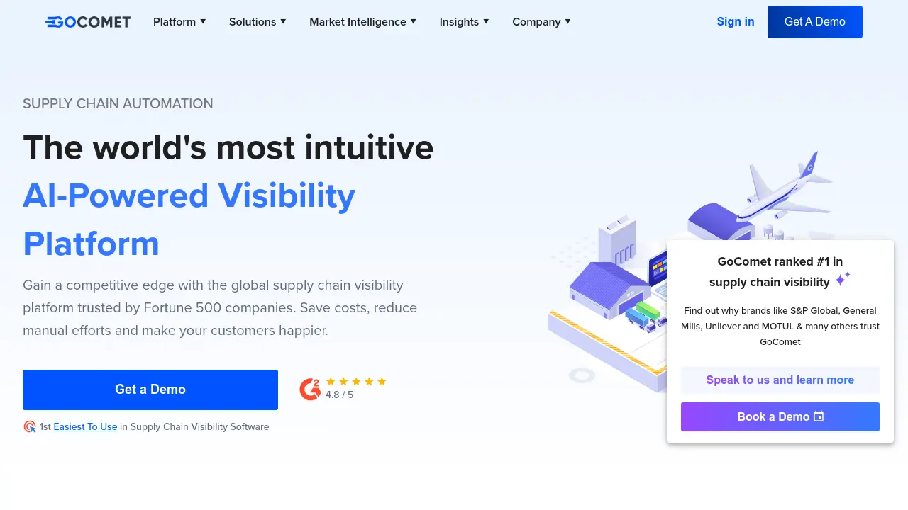 Screenshot of GoComet