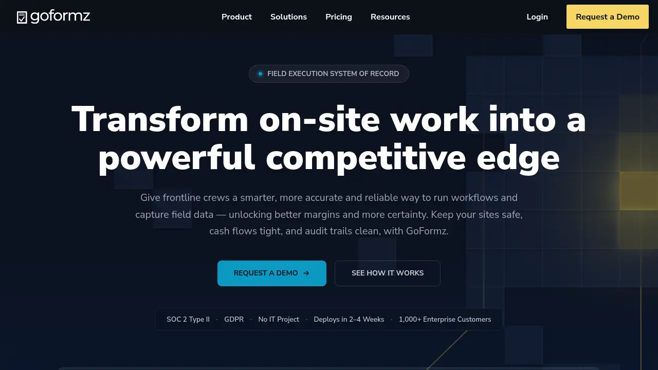 Screenshot of GoFormz