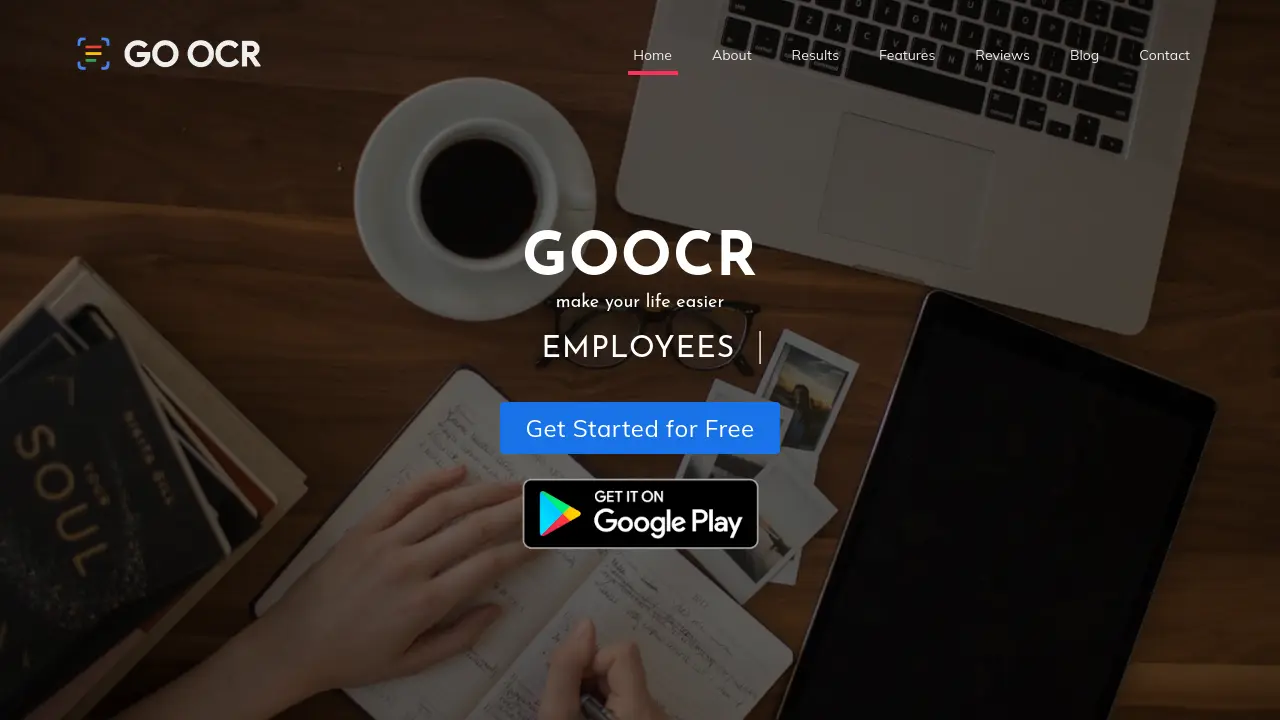 Screenshot of GoOCR
