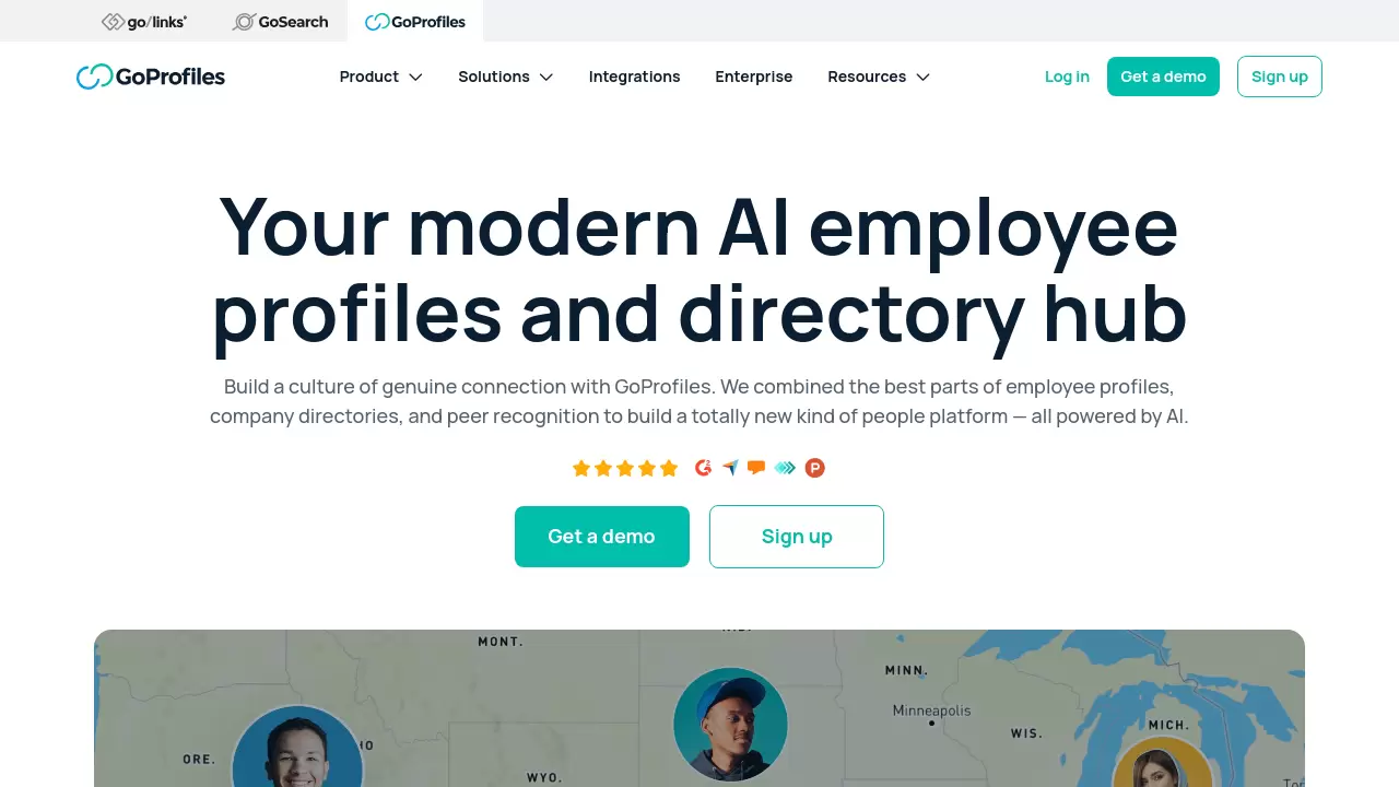 Screenshot of GoProfiles
