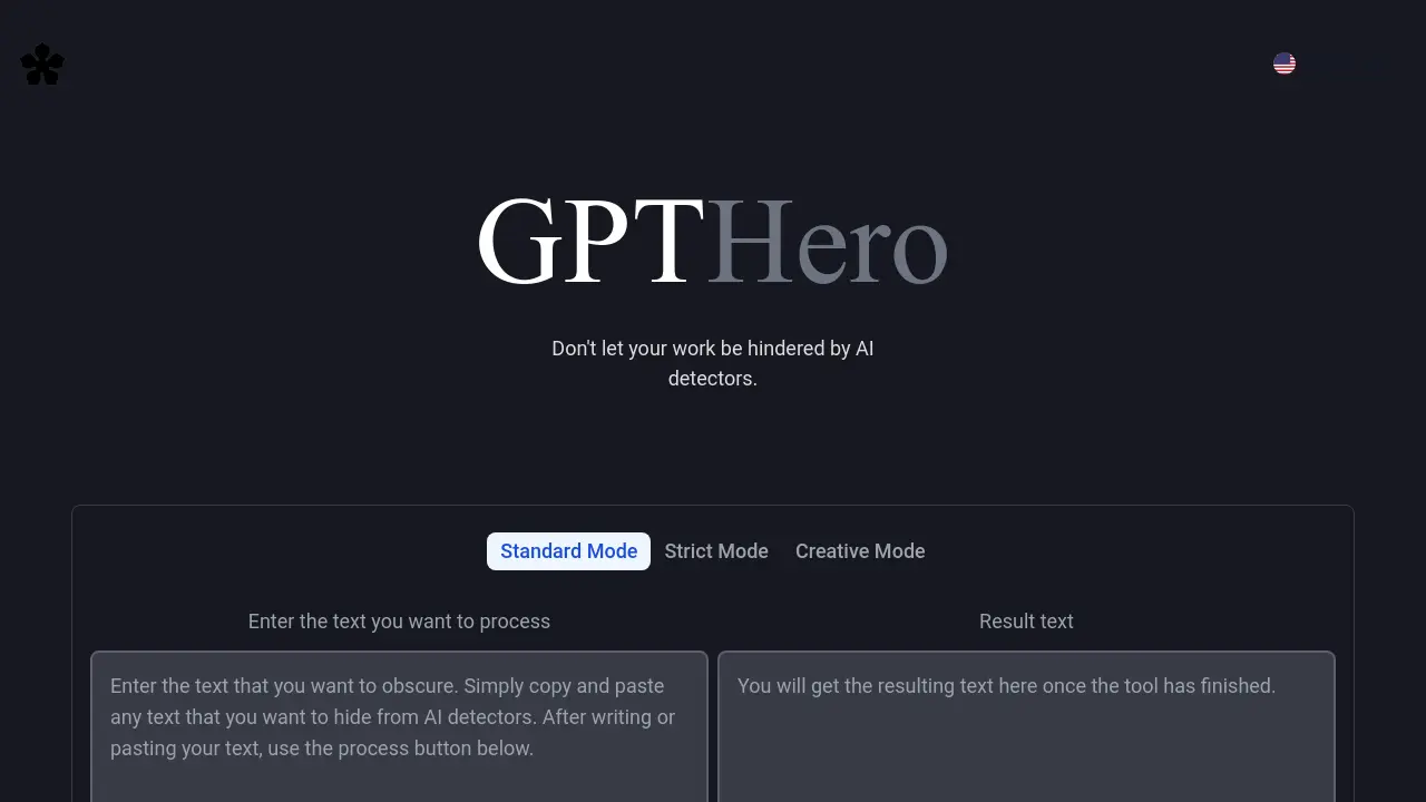 Screenshot of GPTHero