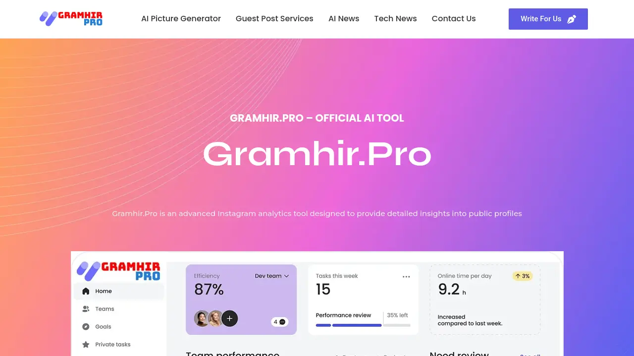 Screenshot of Gramhir.Pro