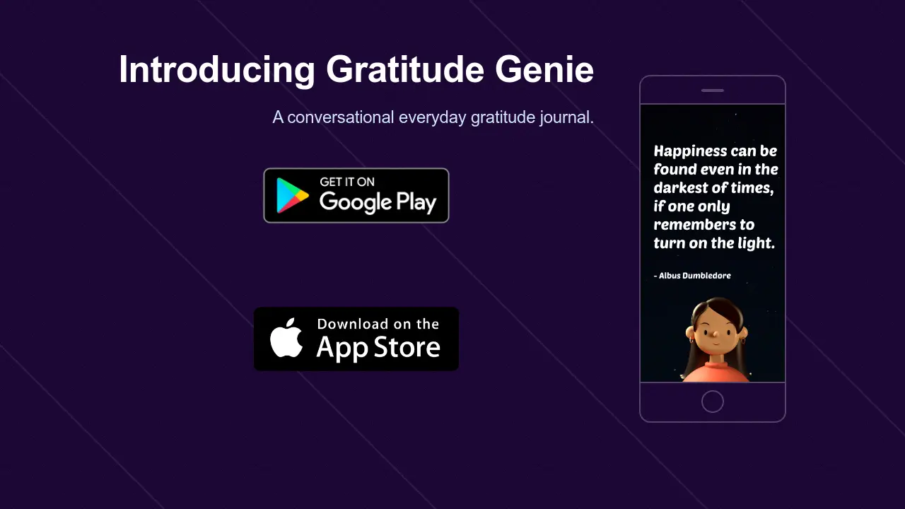 Screenshot of Gratitude Genie