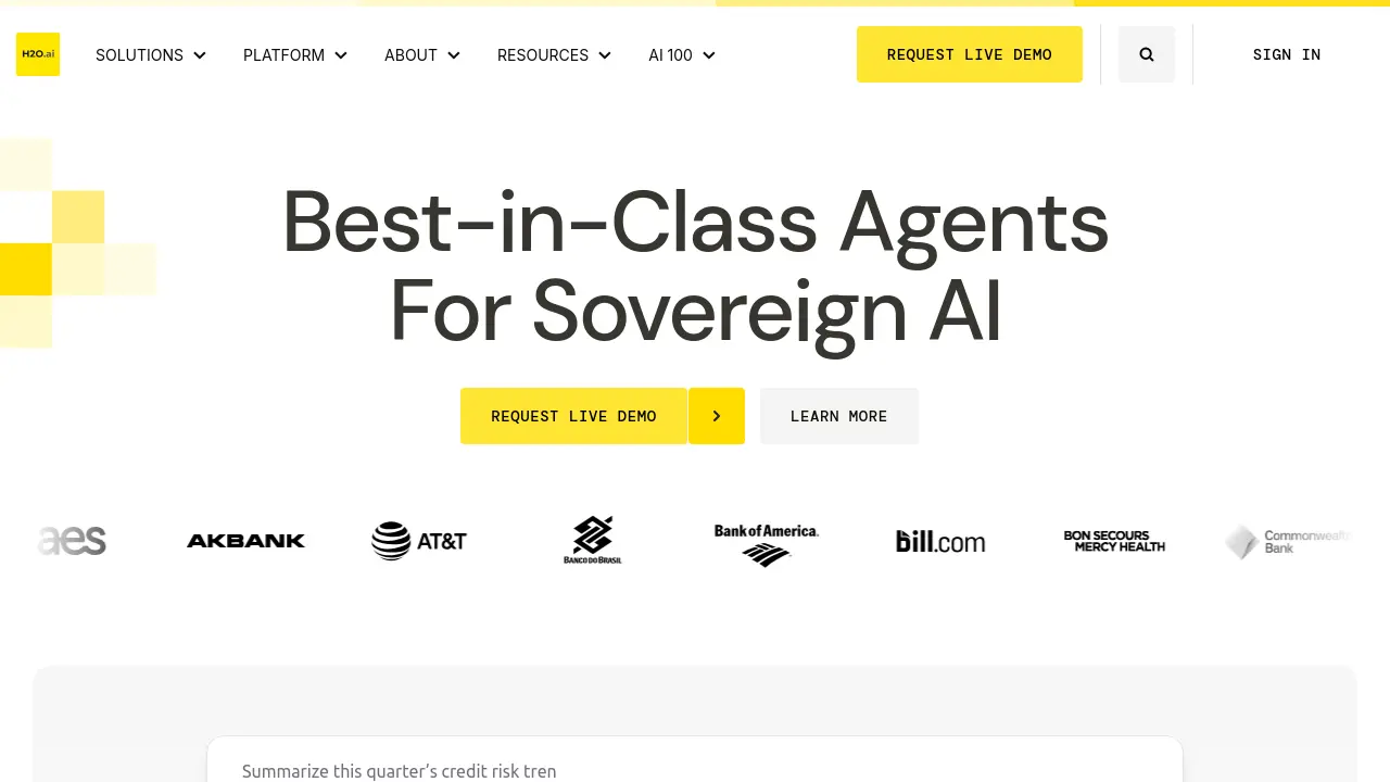 Screenshot of H2O.ai