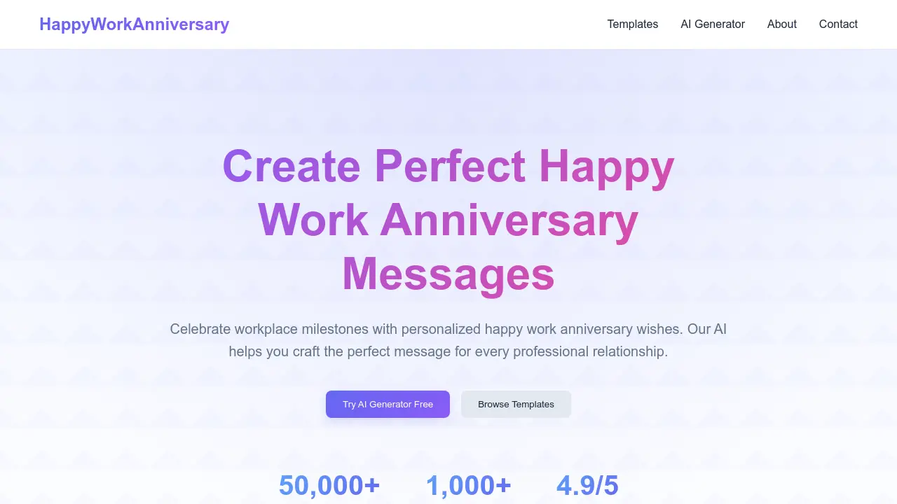 Screenshot of HappyWorkAnniversary