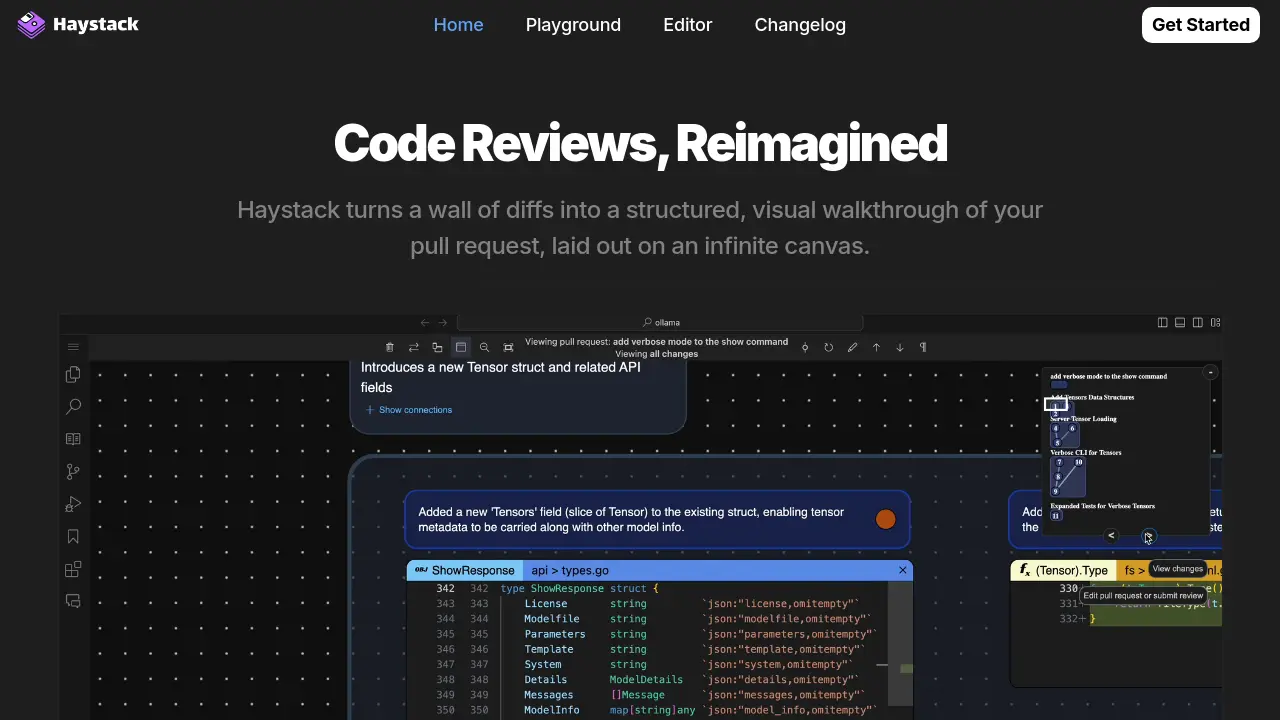 Screenshot of haystackeditor.com