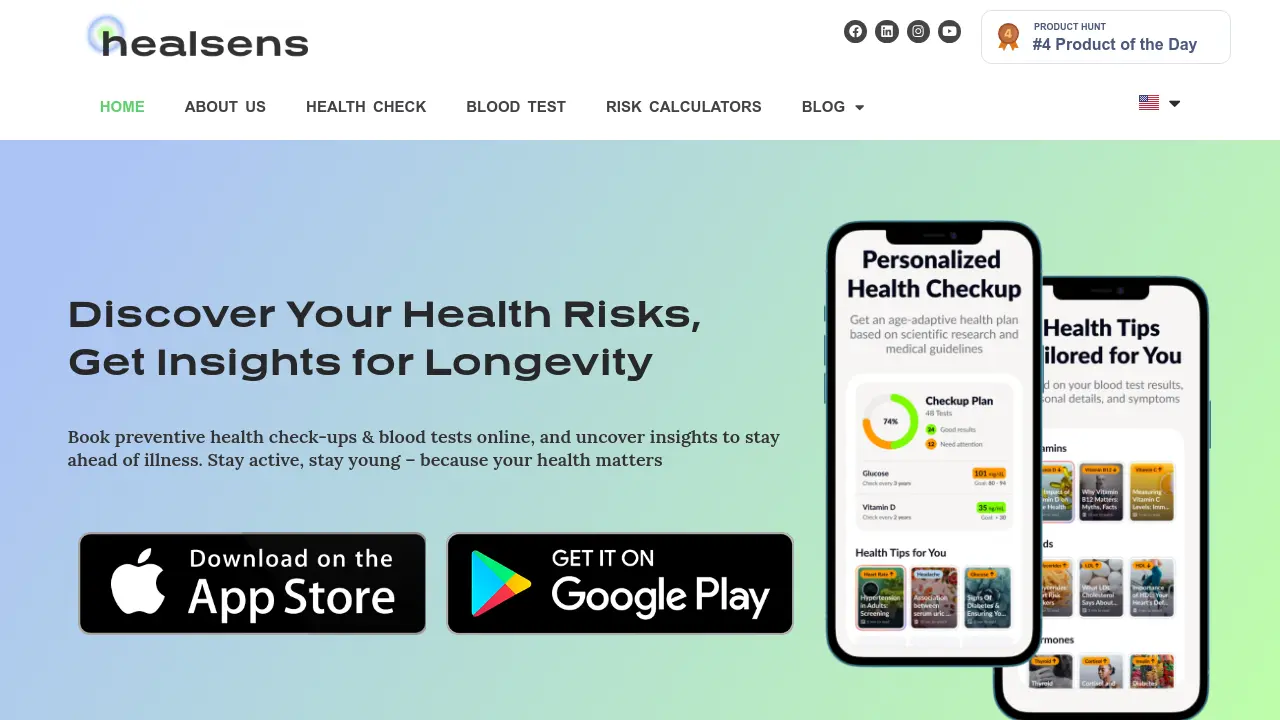 Screenshot of Healsens