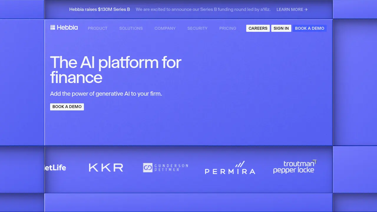 Screenshot of Hebbia