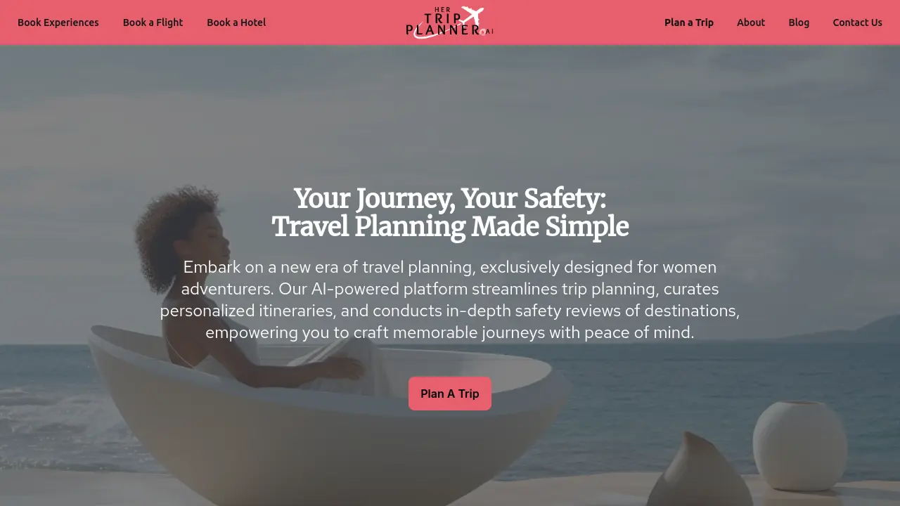 Screenshot of Her Trip Planner