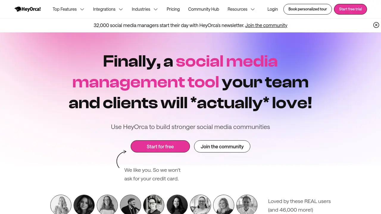 Screenshot of HeyOrca