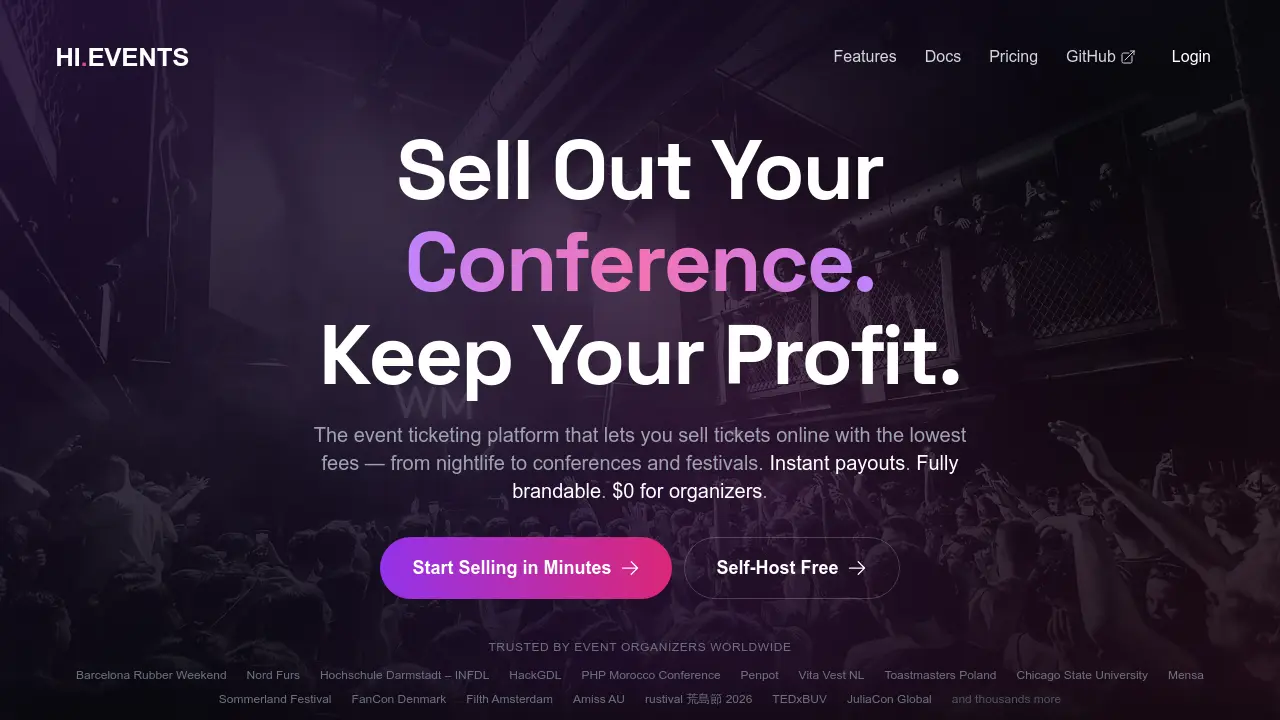 Screenshot of Hi.Events