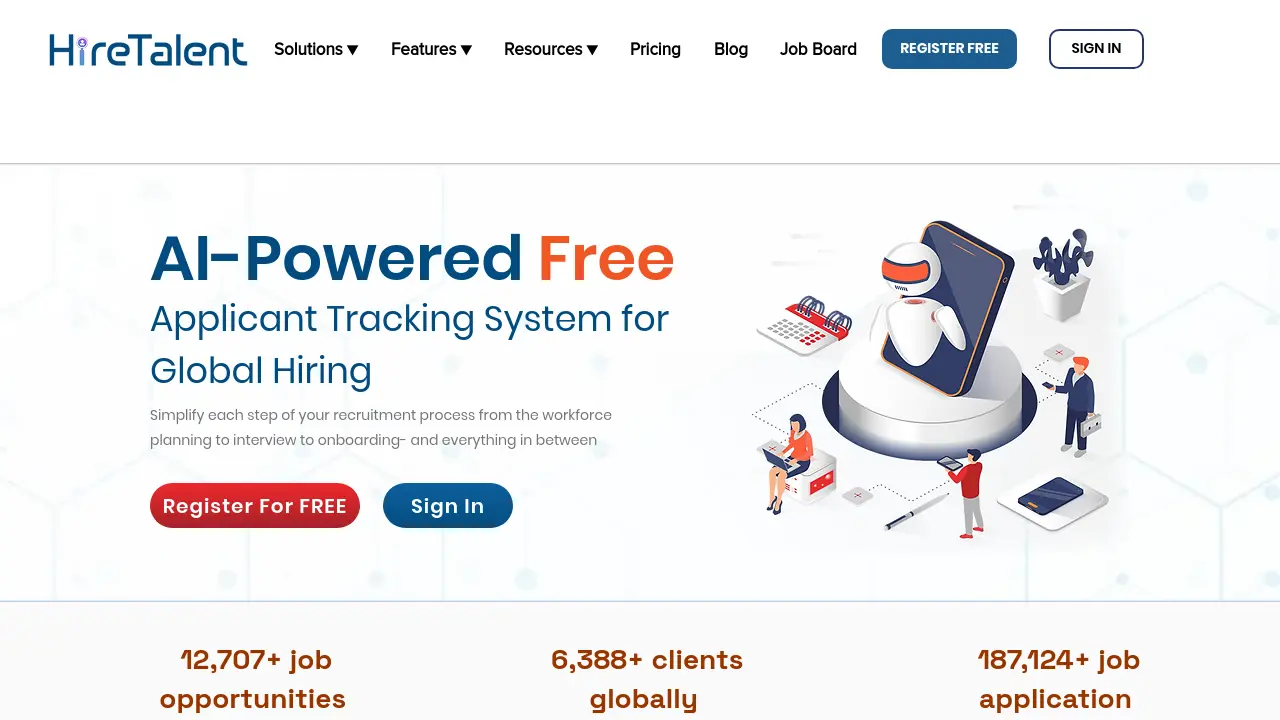 Screenshot of HireTalent