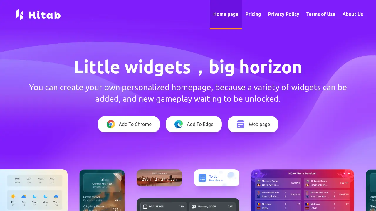 Screenshot of Hitab