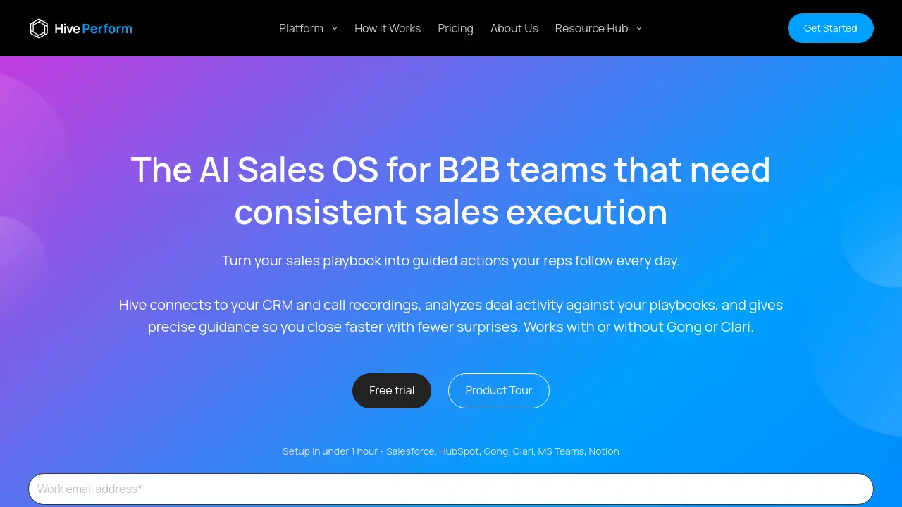 Screenshot of Hive Perform