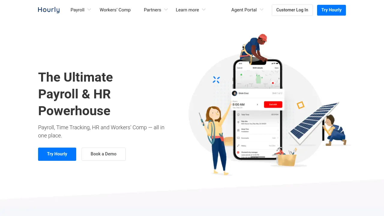 Screenshot of Hourly
