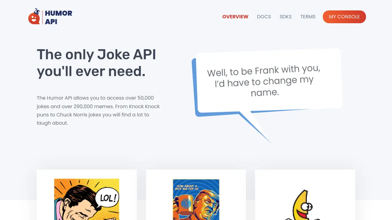 Screenshot of Humor API