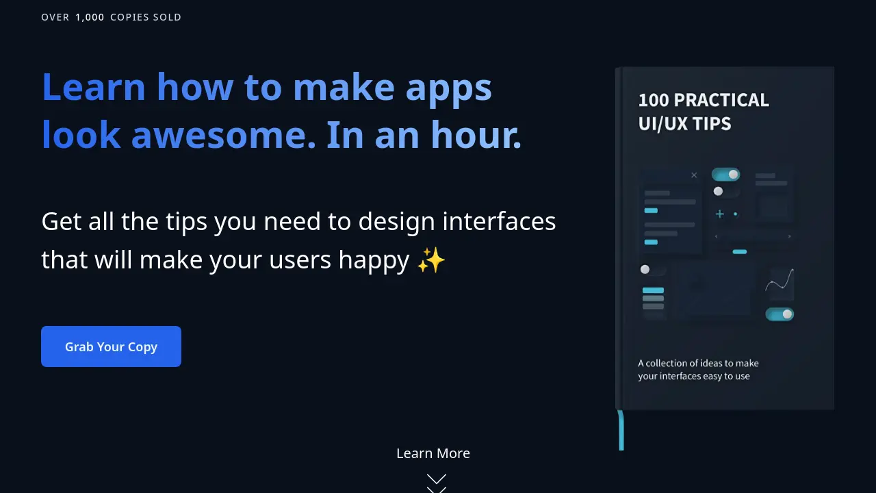 Screenshot of Hundred UI/UX Tips