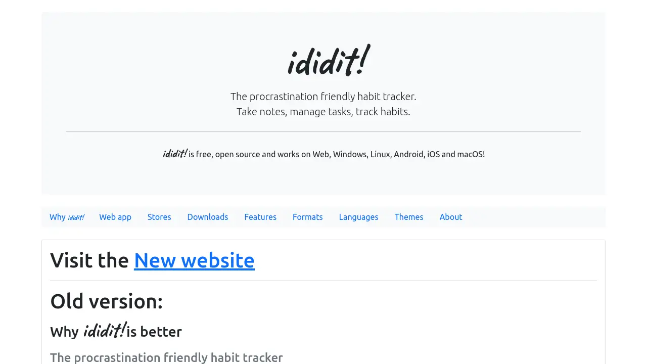 Screenshot of ididit!