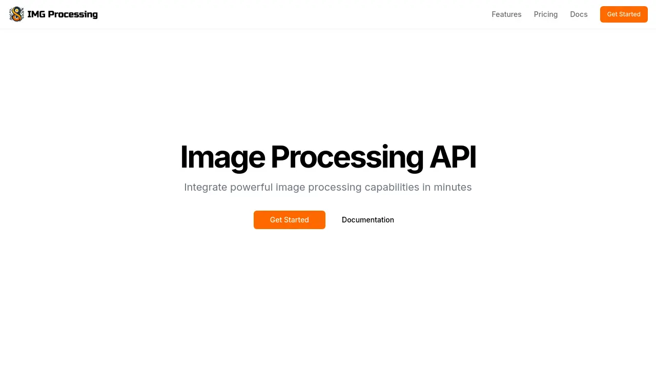 Screenshot of Image Processing API