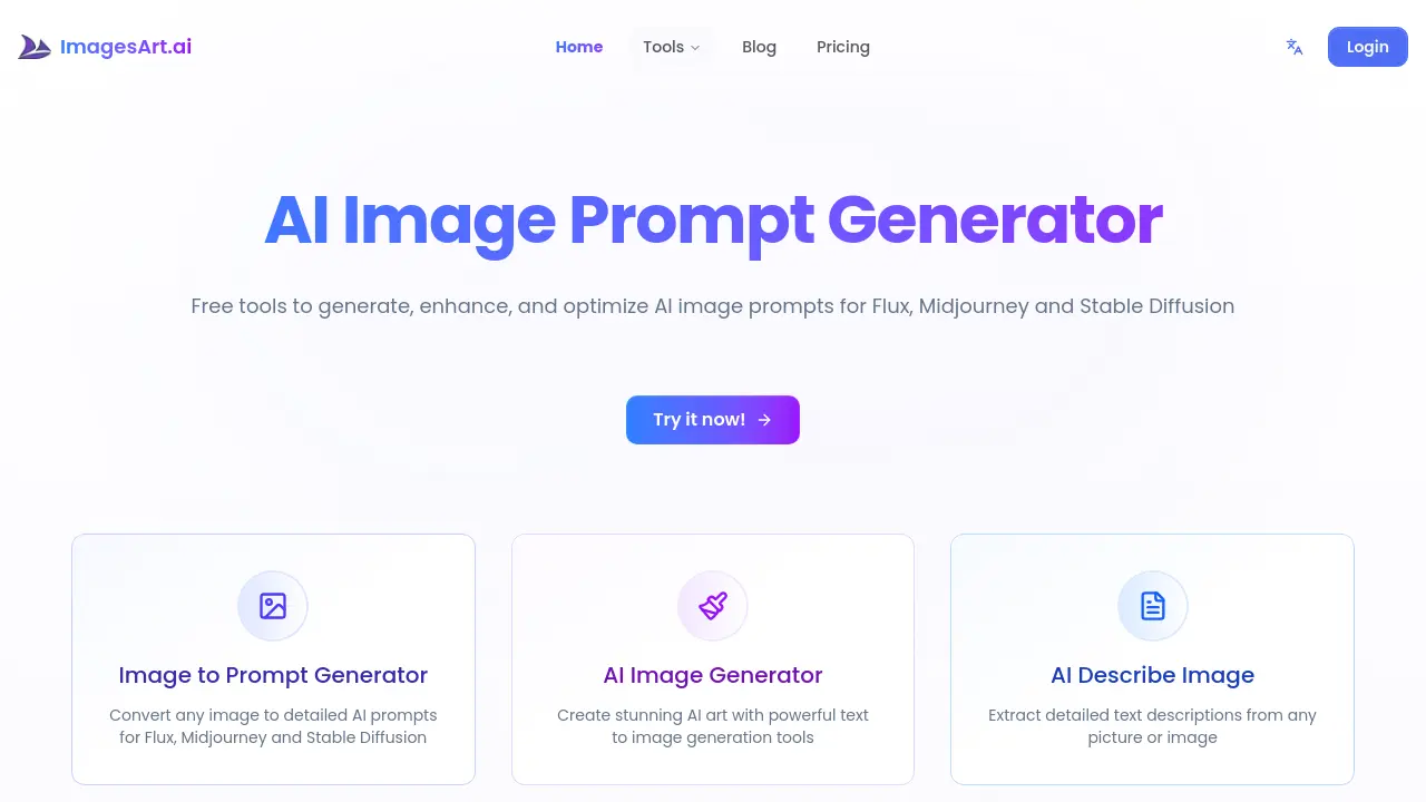 Screenshot of ImagesArt.ai
