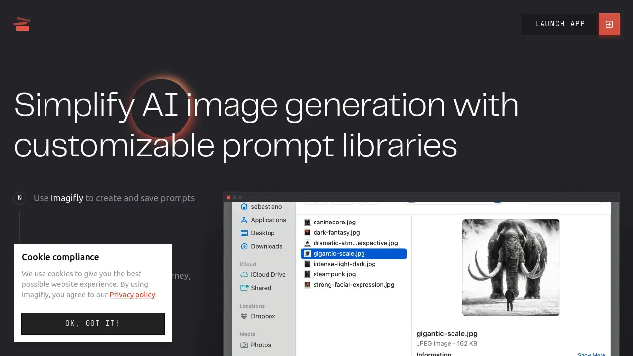 Screenshot of Imagifly