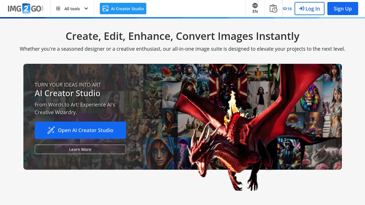 Screenshot of Img2Go